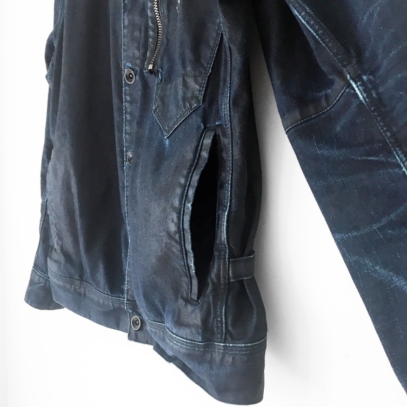 GStar Jackets & Coats G Star Raw Denim Distressed Wax Jean Jacket